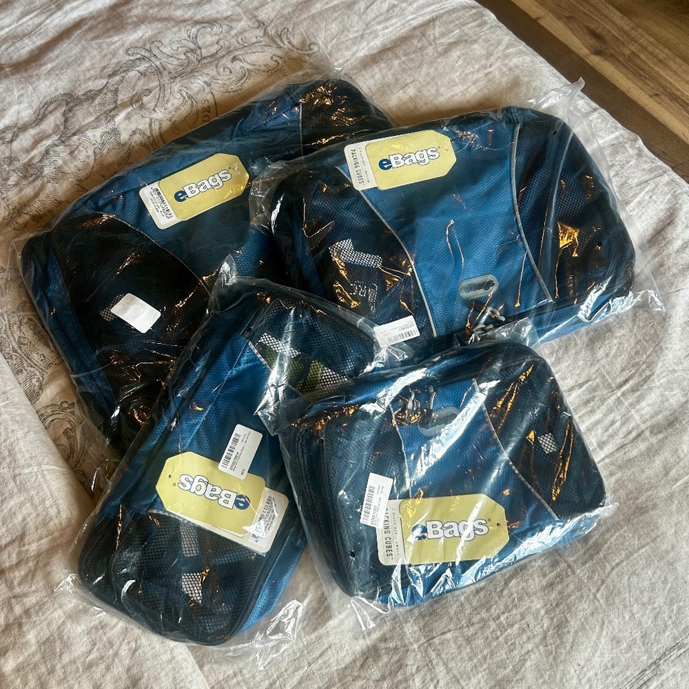 NWT eBags Classic 12 Piece Packing Cube Set (Blue)